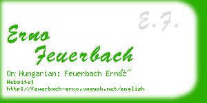 erno feuerbach business card